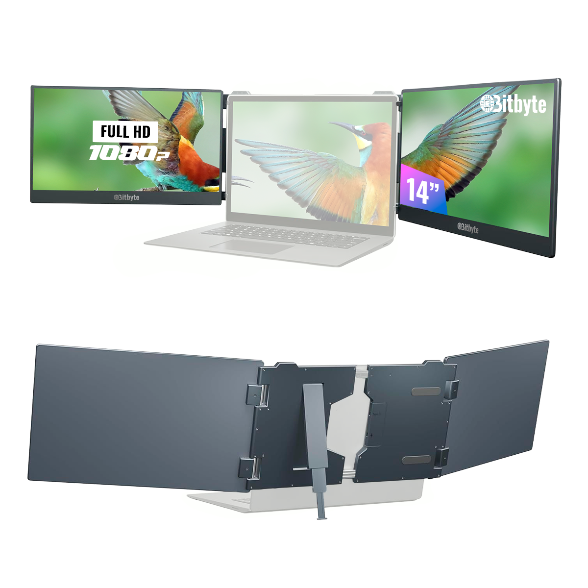 Monitor Doble Bitbyte 14" Full HD