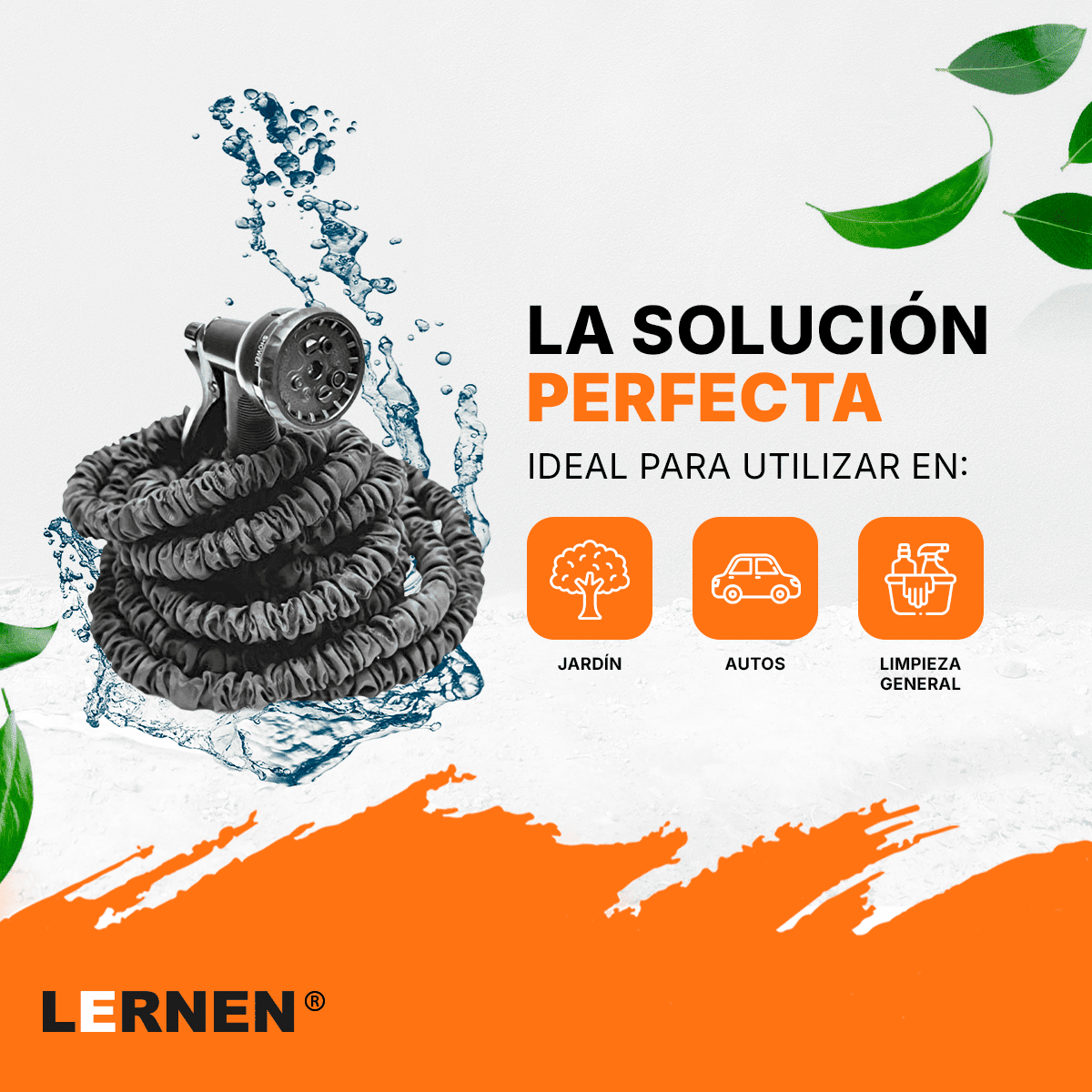 Manguera Expandible de Jardín con Pistola de Riego Lernen