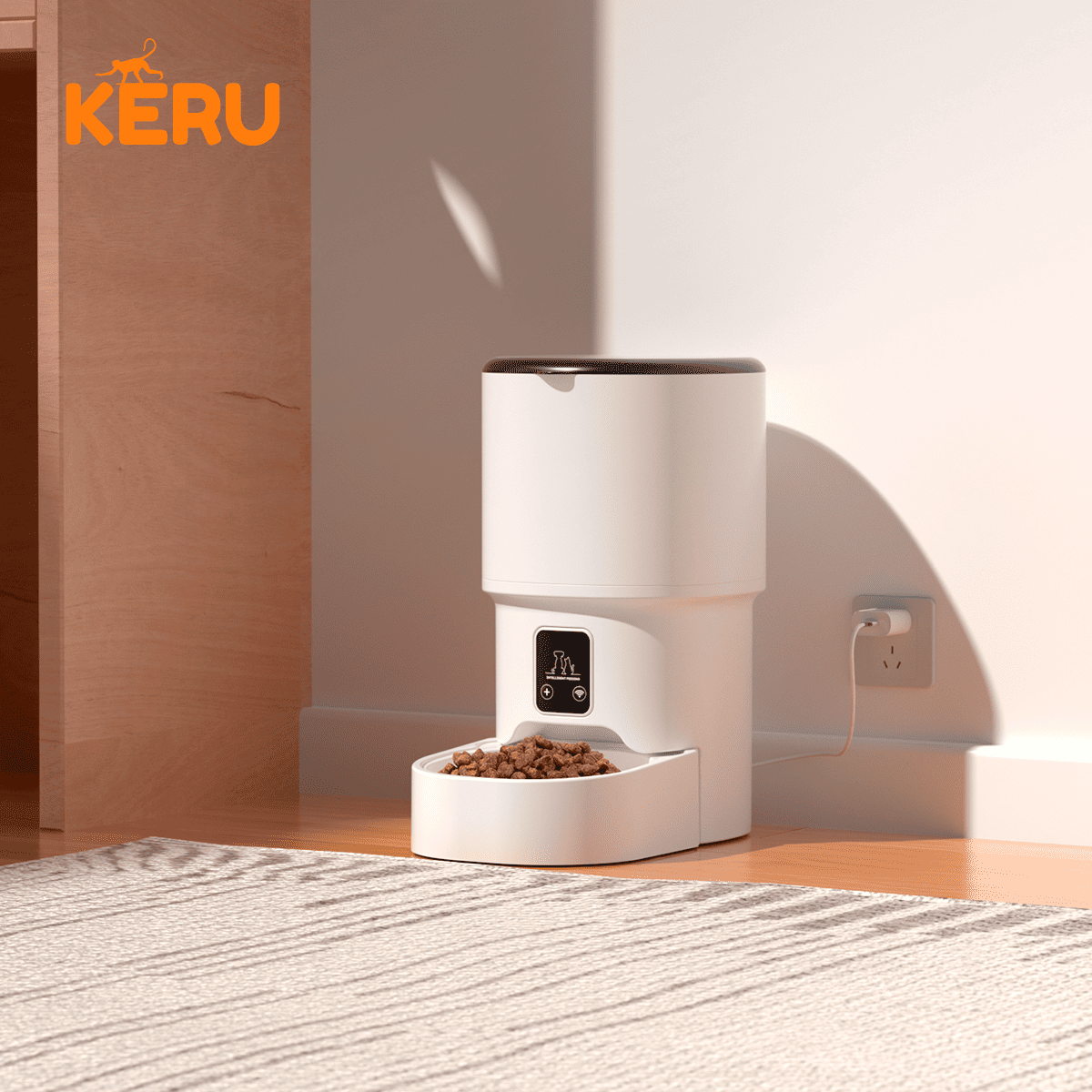 Comedero Automático Wifi Con Cámara Blanco EC - Keru