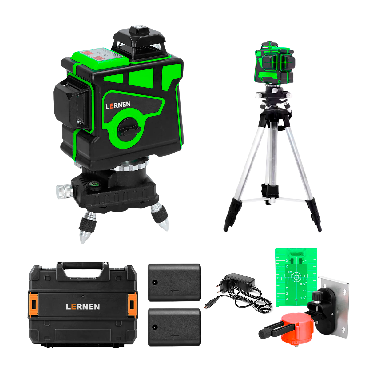 Nivel Laser Profesional 12 Líneas LERNEN + Maletín + Trípode Lernen