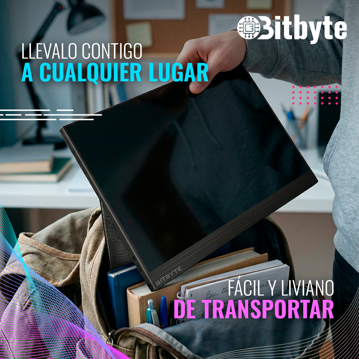 Monitor Portátil Bitbyte 15.6 Full Hd Ips Con Parlante