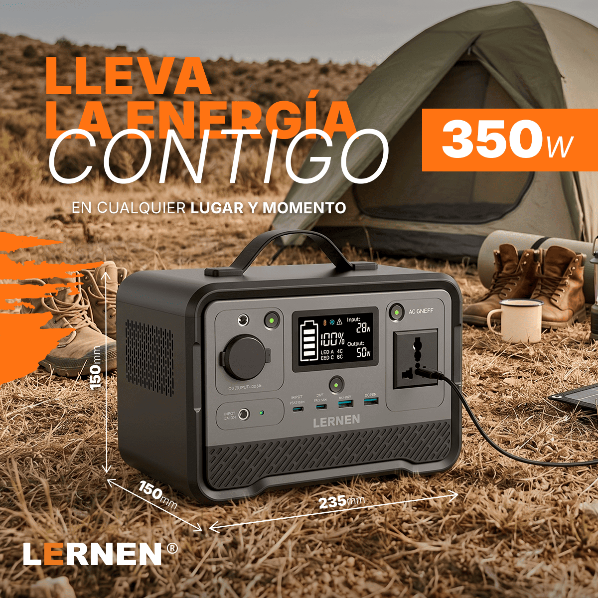 Estación De Energía Portátil Lernen 350w