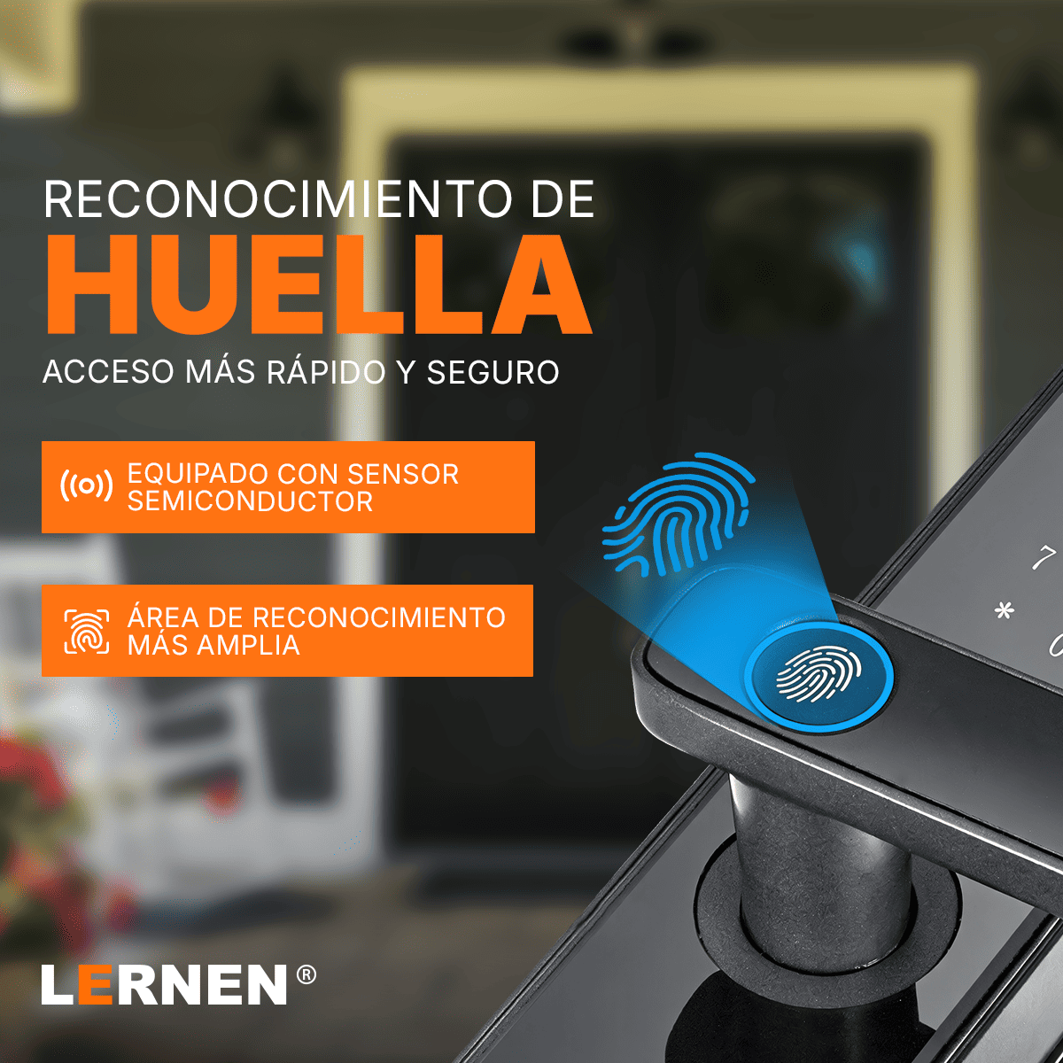 Cerradura Inteligente Digital Electrónica EC Lernen + App Tuya + Bluetooth