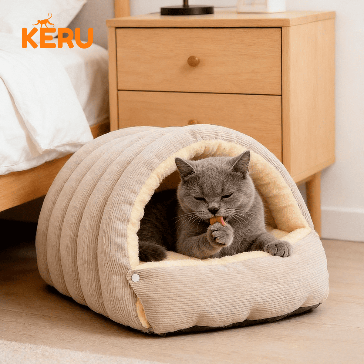 Cama para Mascotas KERU – Máximo confort y abrigo