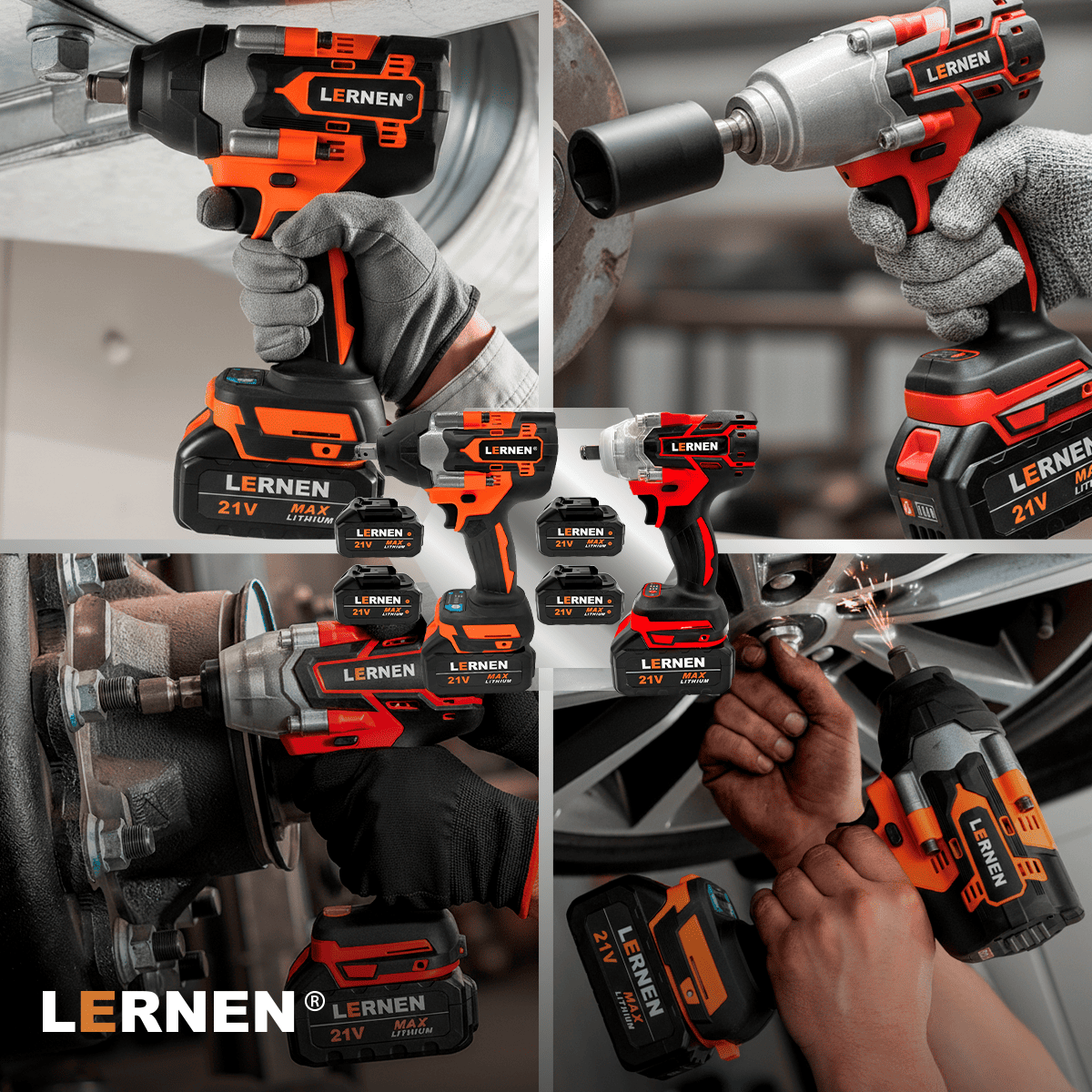 Pack Llave Impacto 1/2 700 Nm LERNEN + Pack Llave Impacto 1/2 280 Nm LERNEN