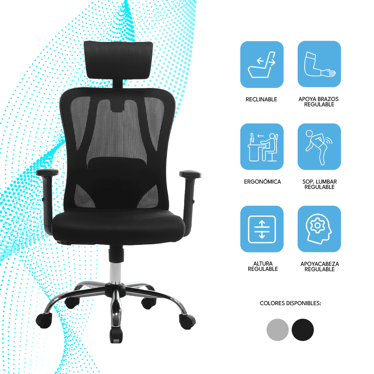 Silla De Oficina SOERME PRO NEGRO Homen