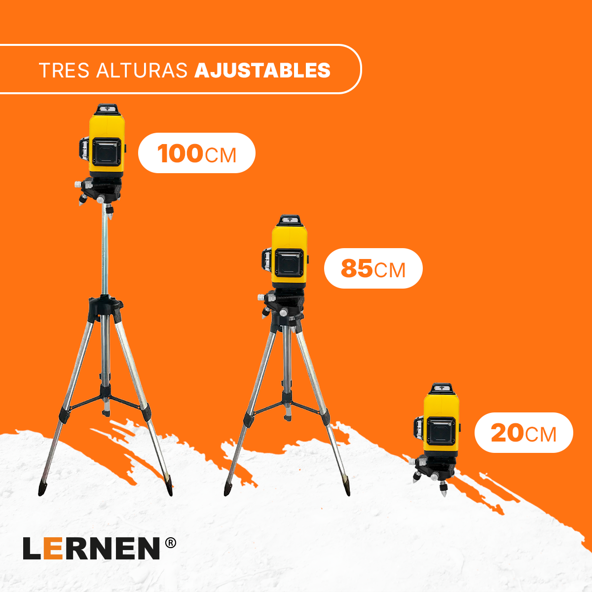 Nivel Laser Profesional 16 Líneas LERNEN + Maletín + Trípode