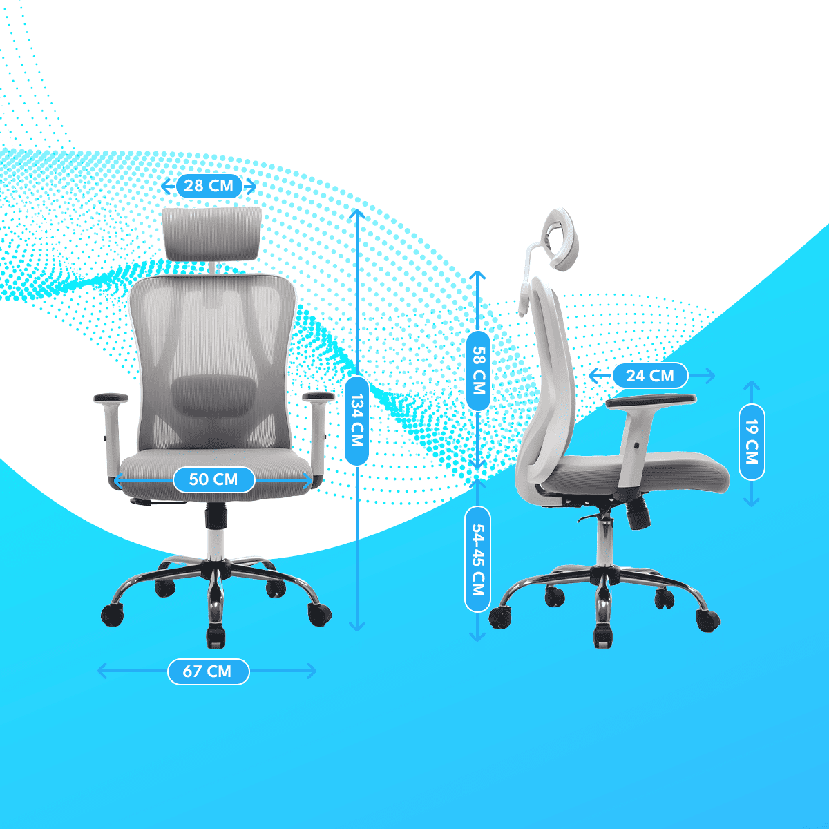 Silla De Oficina SOERME PRO GRIS Homen