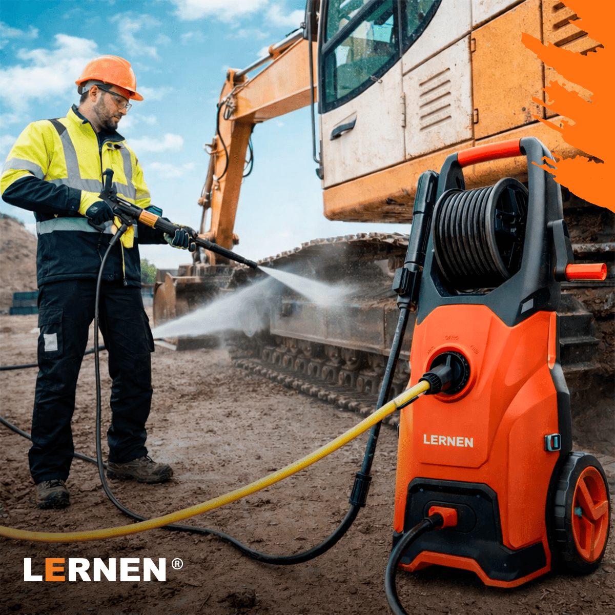 Hidrolavadora 1800w con Espumador y Ruedas LERNEN Lernen