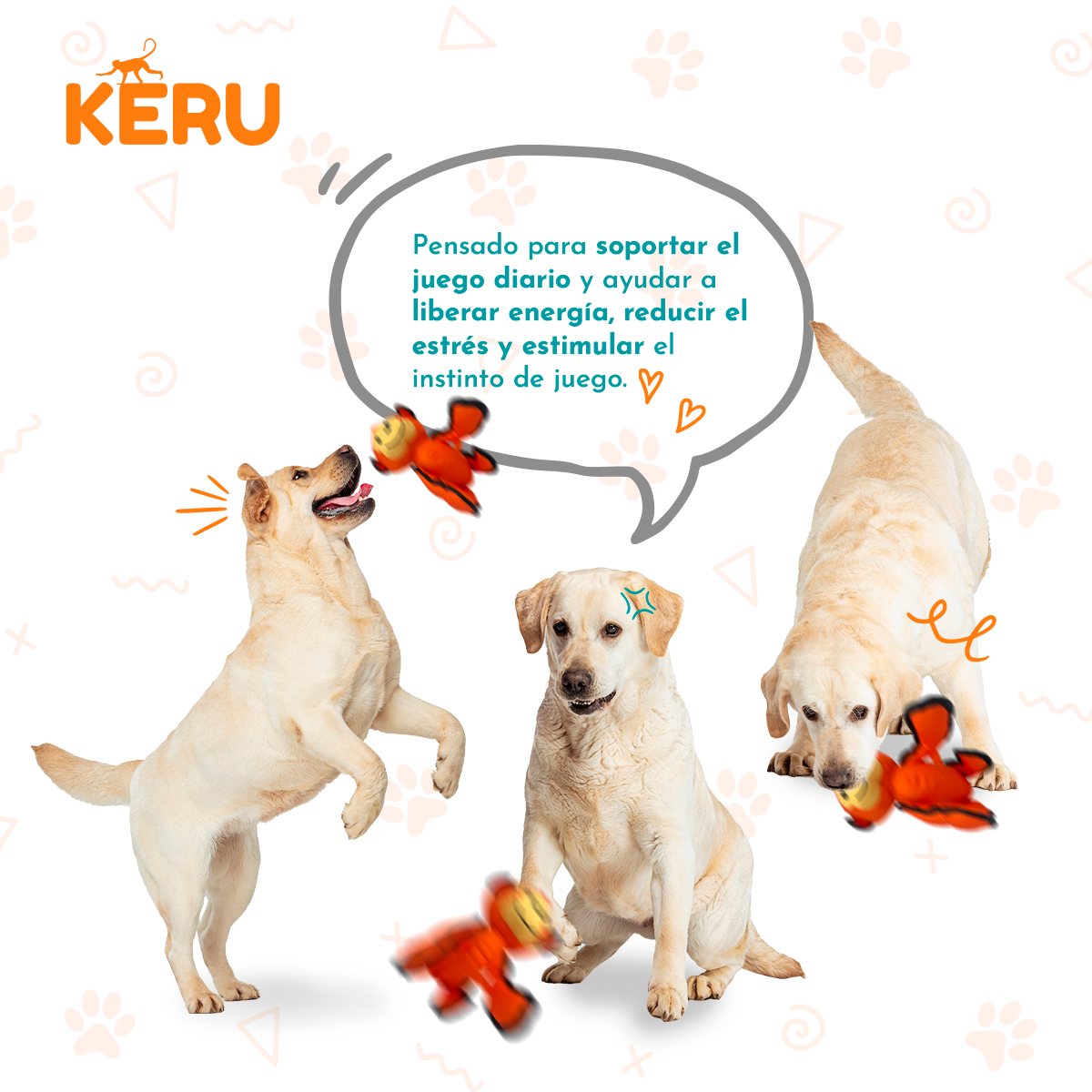 Mono Interáctivo para mascotas KERU Keru