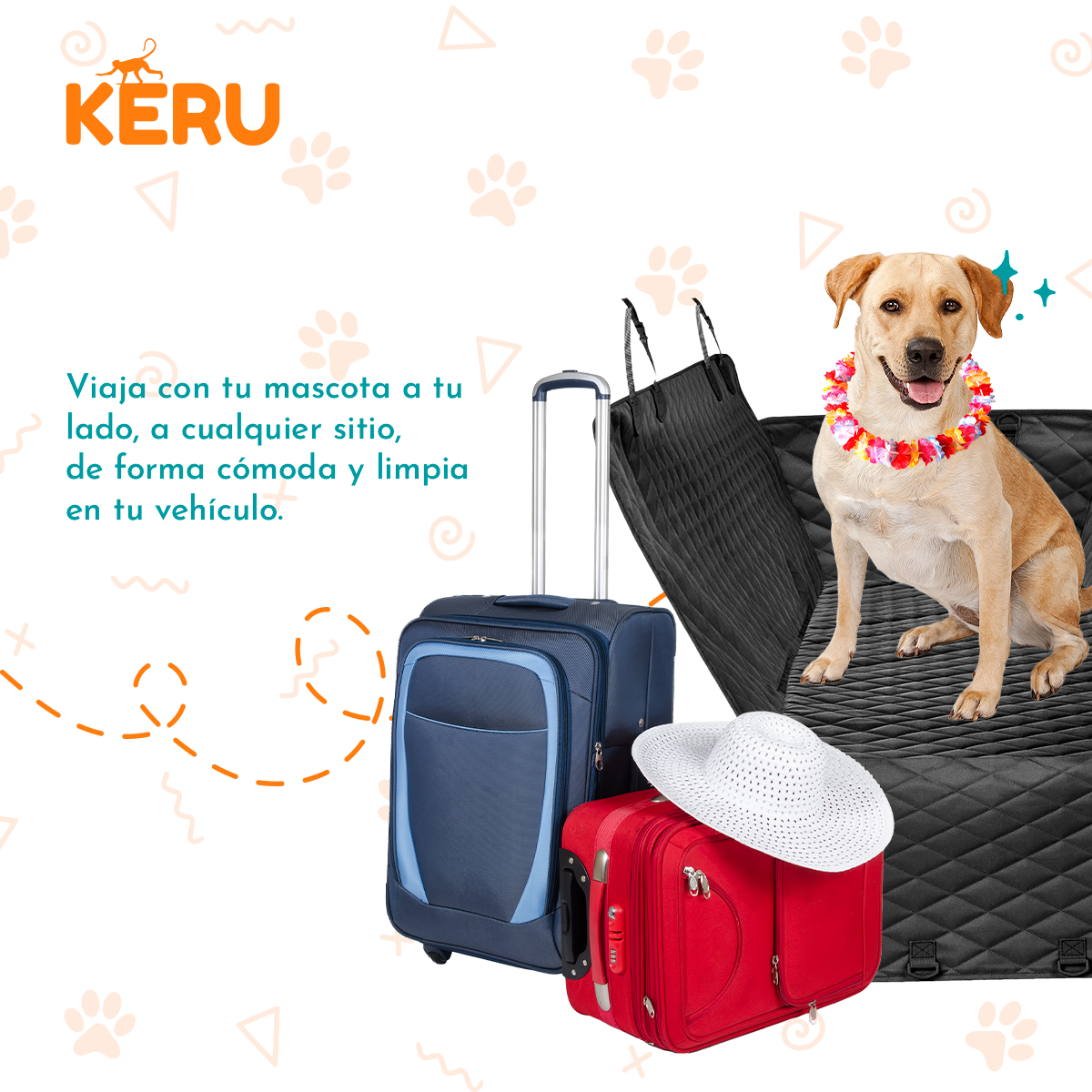 Protector de Asientos para Autos - Perros y Gatos