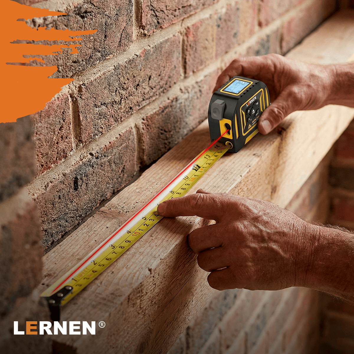 Medidor Distancia Láser Telémetro Con Huincha Lernen