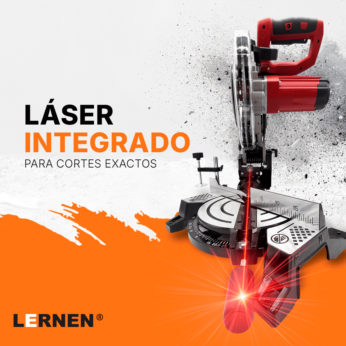 Sierra Ingleteadora Lernen 1500W + 2 Discos Lernen