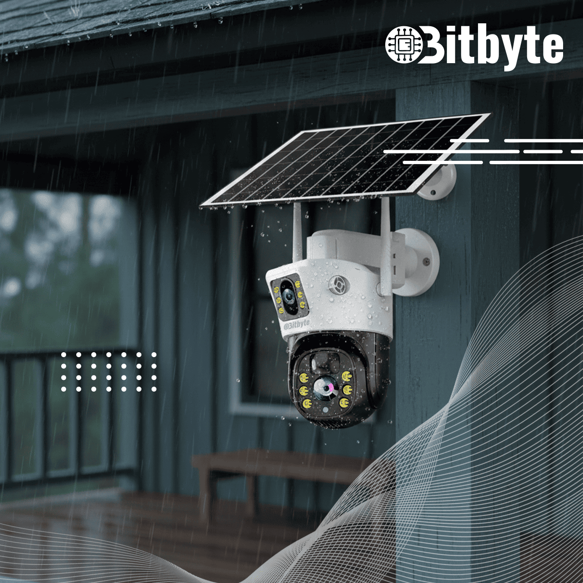 Cámara de seguridad Solar Wifi Exterior Impermeable 4MP