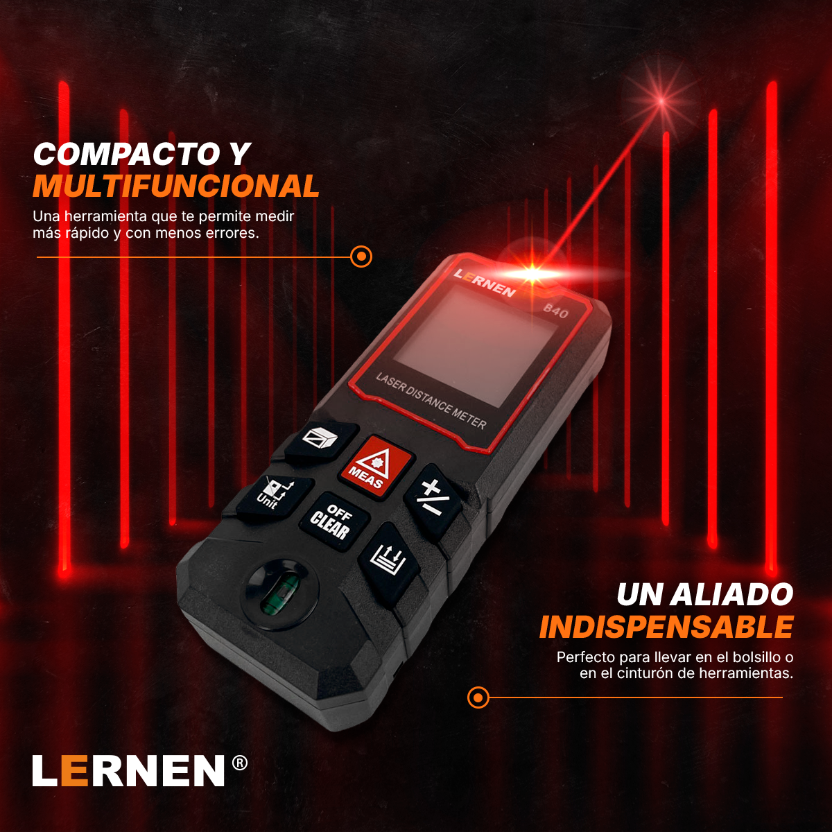 Medidor De Distancia Laser Digital 40m LERNEN