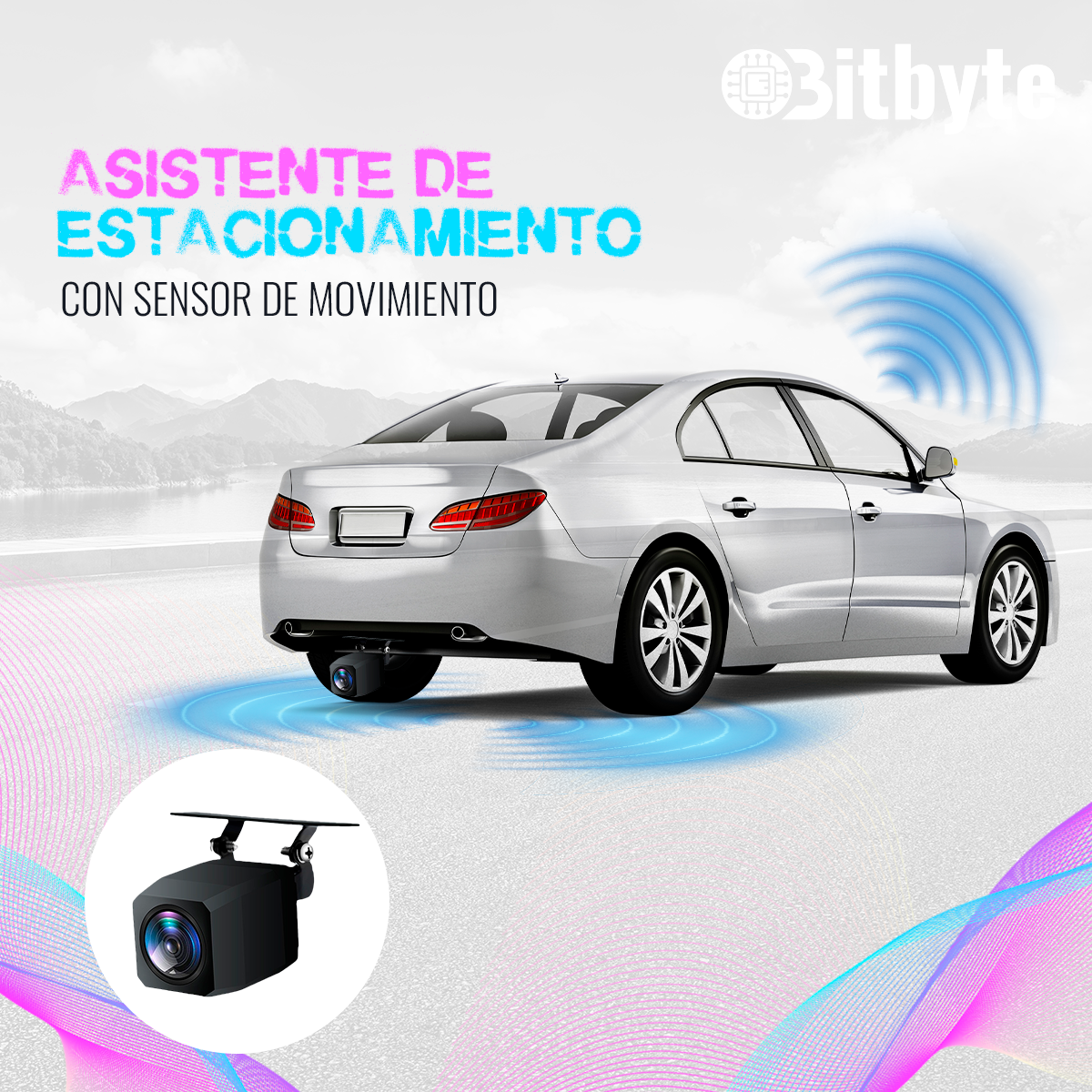 Cámara para Auto Doble Dash Cam Bitbyte 4k Retroceso + App Bitbyte
