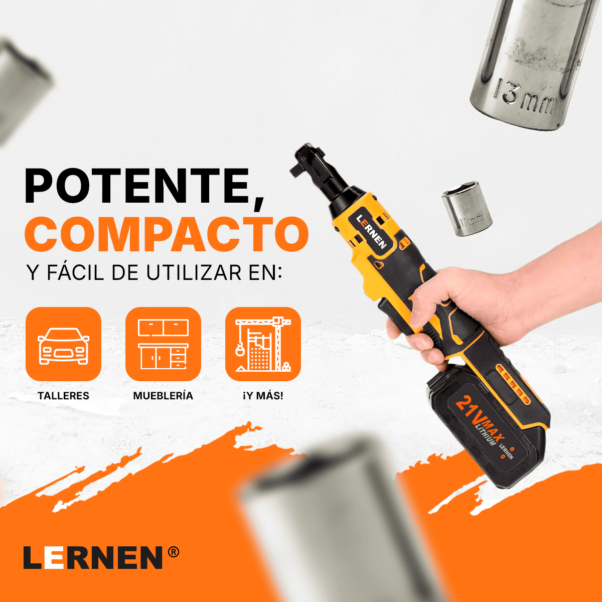 Llave Chicharra eléctrica Inalámbrica PRO + 2 baterías + 6 dados Lernen