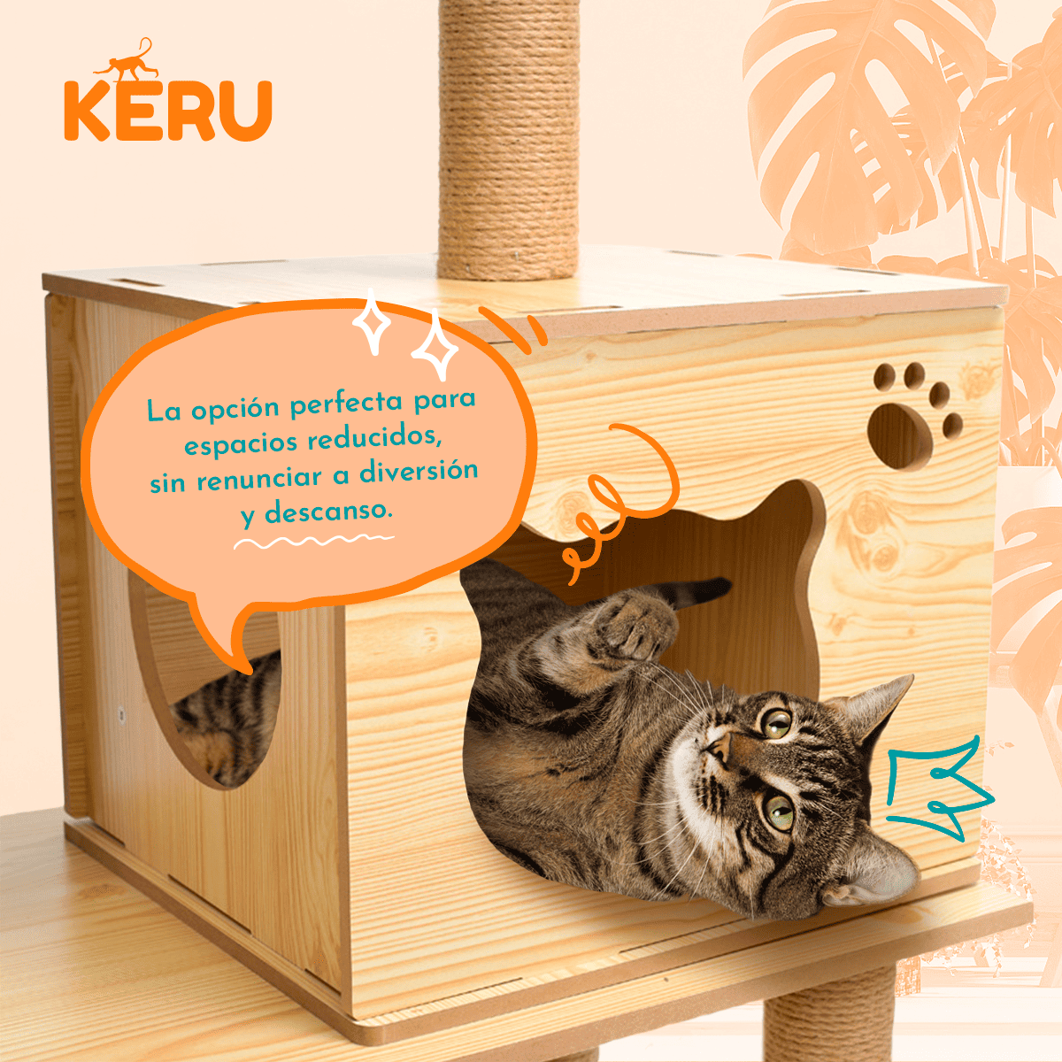 Castillo Rascador Para Gatos EC KERU Keru