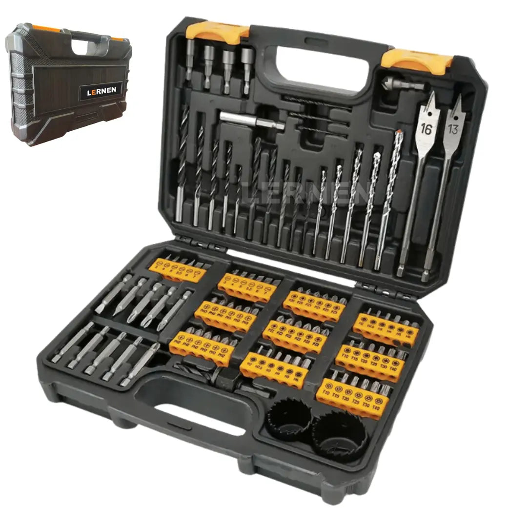 Maletín De 99 Puntas De Taladro, Brocas Y Dados Lernen