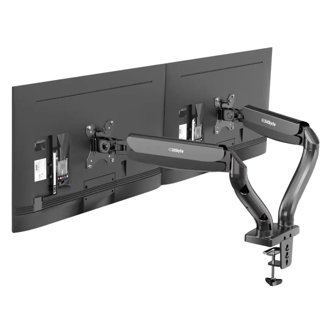 Brazo Soporte Doble Para 2 Monitores Base Escritorio Bitbyte