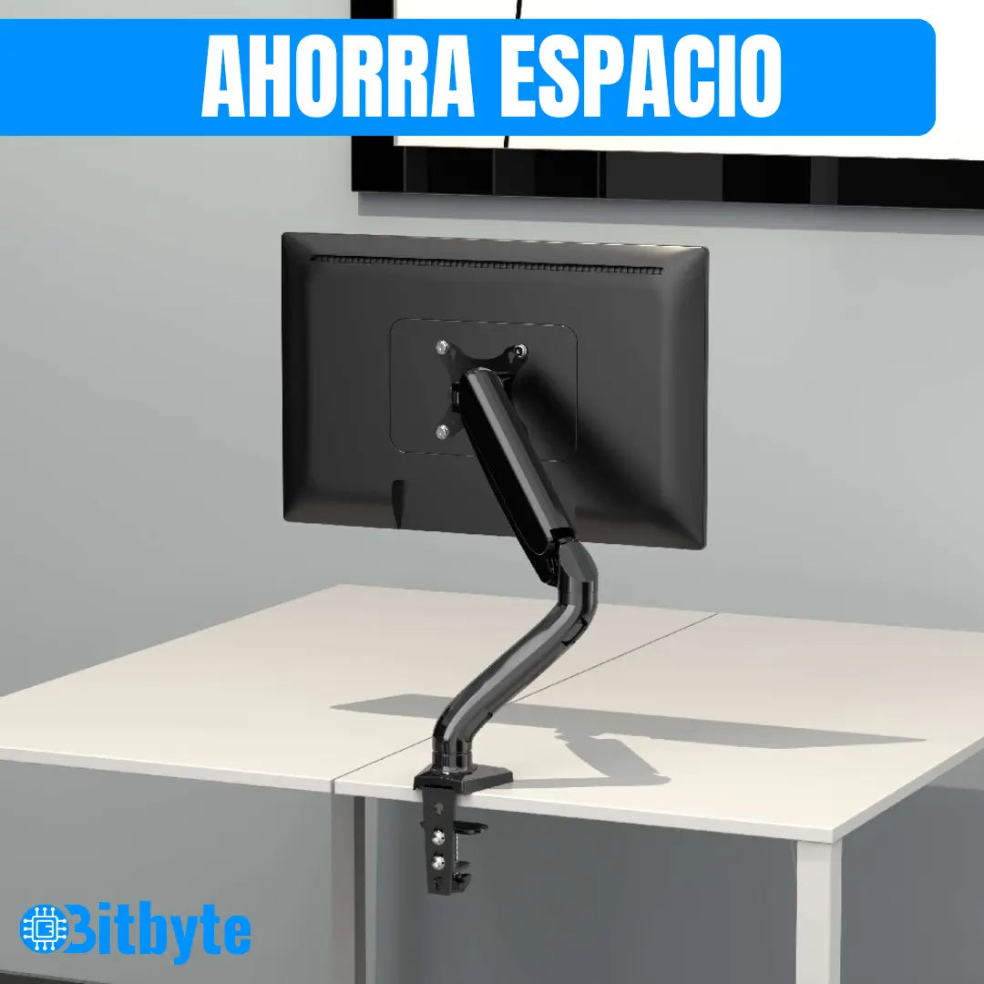 Soporte Monitor Escritorio 13 -32 Pulgadas Brazo Articulado Color Negro Bitbyte