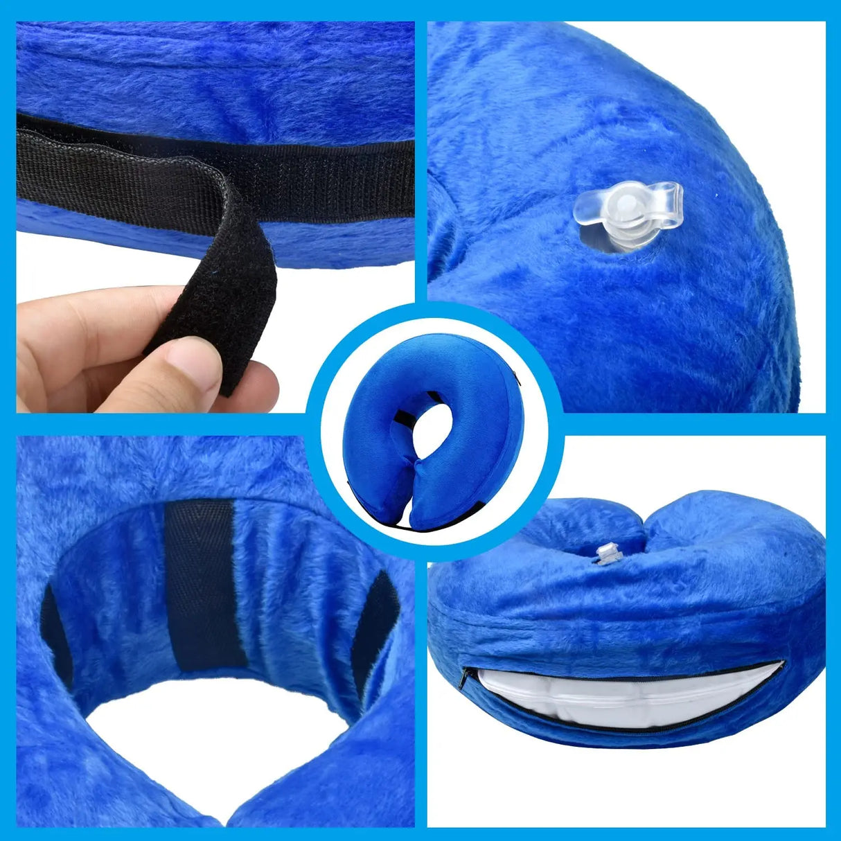 Collar Inflable Isabelino Anti Mordida Perros Gatos - Tallas S, M, L y XL Keru
