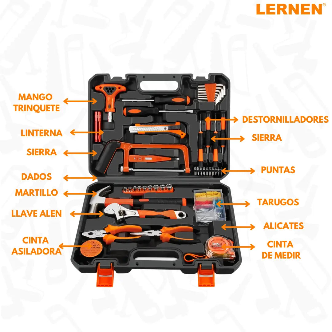 Set Herramientas Manuales LERNEN 150 Piezas Lernen