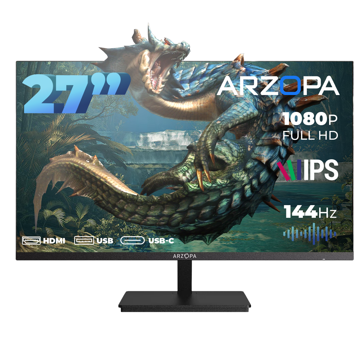 Monitor Gamer 27" ARZOPA M1RC 180Hz 2K QHD