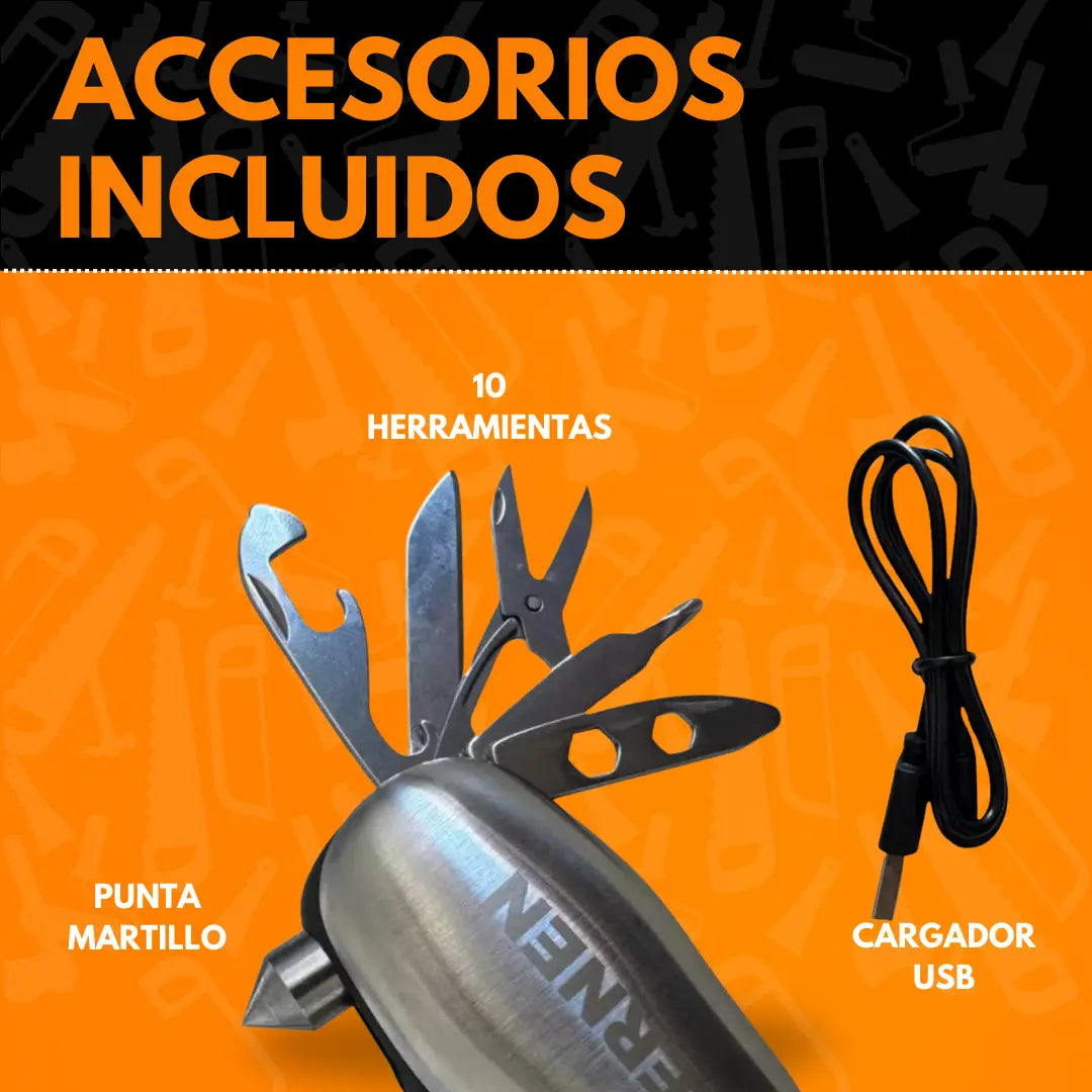 Linterna Recargable con Zoom Multiproposito Lernen