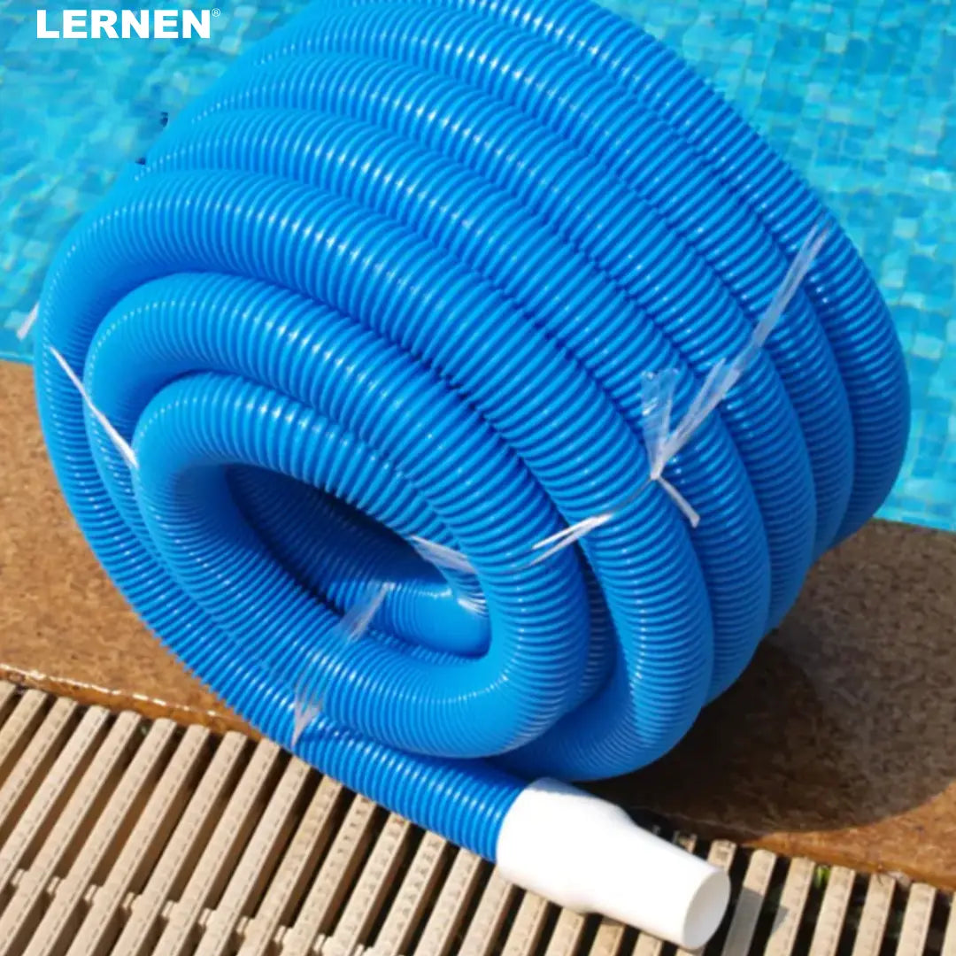 Manguera Limpia Piscina 15 Metros Flexible Azul Con Terminal Lernen