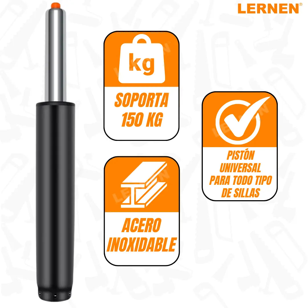 Pistón Universal Negro 140mm Lernen