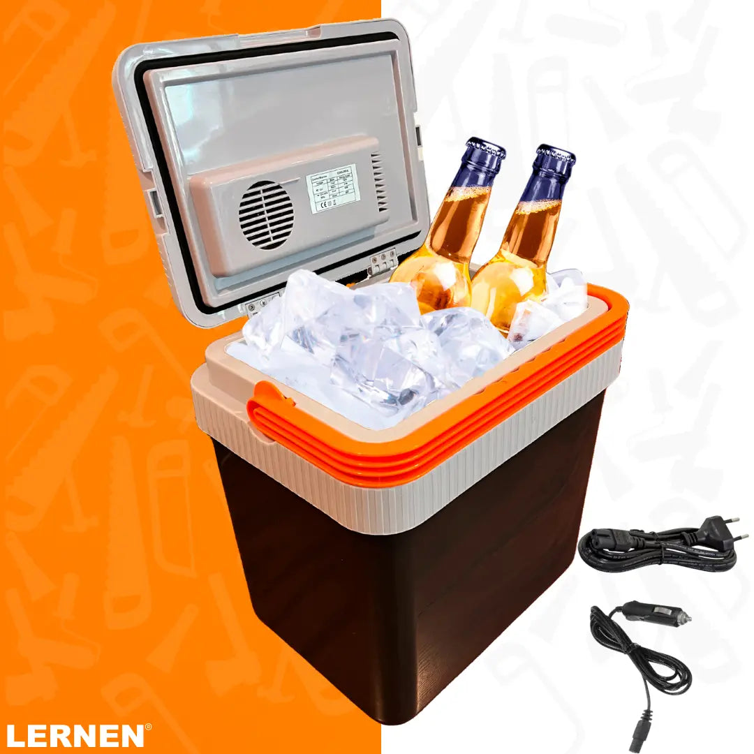 Cooler Portátil Eléctrico 24 Lt 12v Para Autos O Enchufe Ac / Dc Lernen