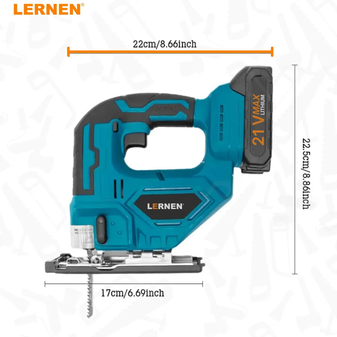 Sierra Caladora Inalámbrica 21v + Accesorios Lernen