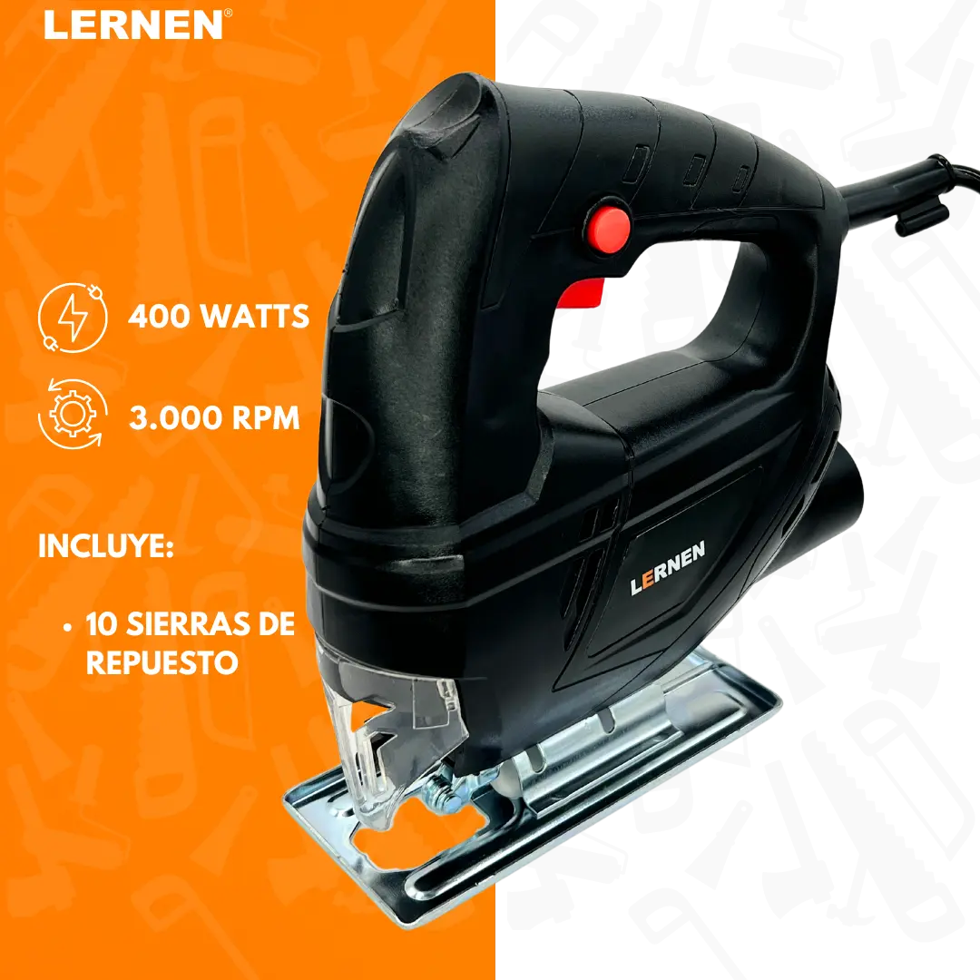 Pack Sierra Caladora 3000 Rpm + Set De 150 Herramientas Lernen