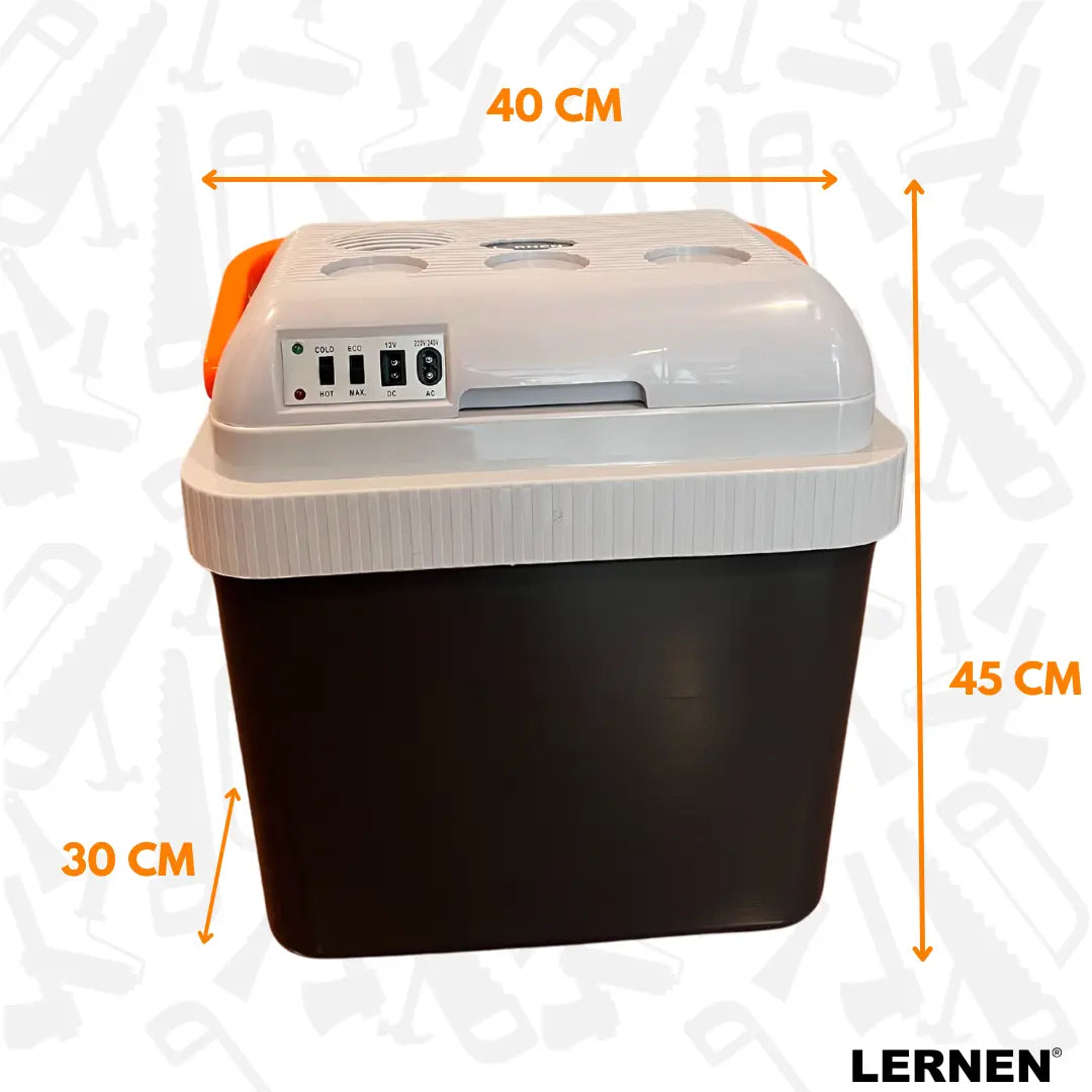 Cooler Portátil Eléctrico 24 Lt 12v Para Autos O Enchufe Ac / Dc Lernen