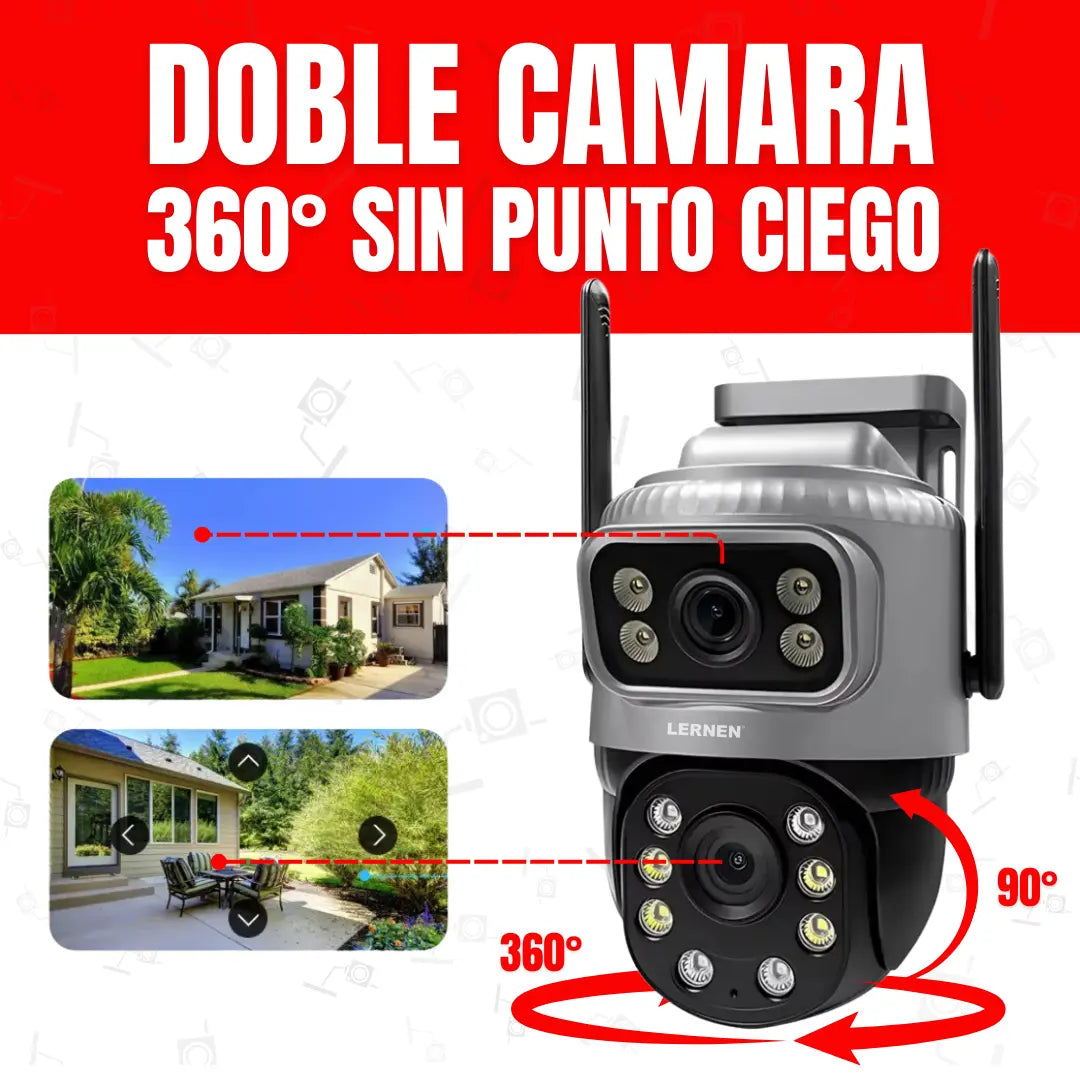 Cámara de seguridad Wifi Exterior Impermeable 3MP + SD 64 GB Lernen