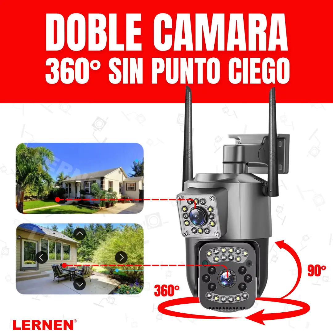 Cámara de seguridad Wifi Exterior Impermeable 4MP + SD 64 GB Lernen
