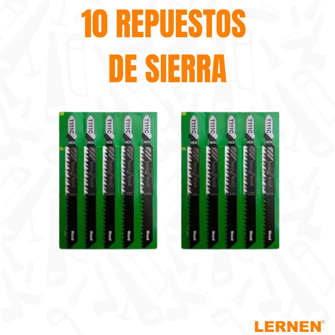 Sierra Caladora Inalámbrica 21v + Accesorios Lernen