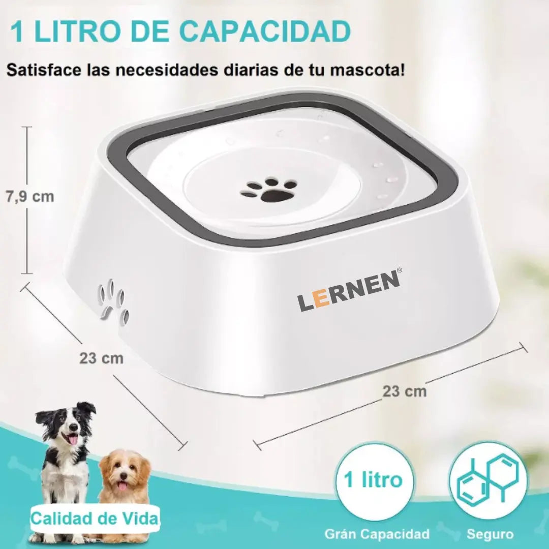 Plato Bebedero Antiderrame Lernen