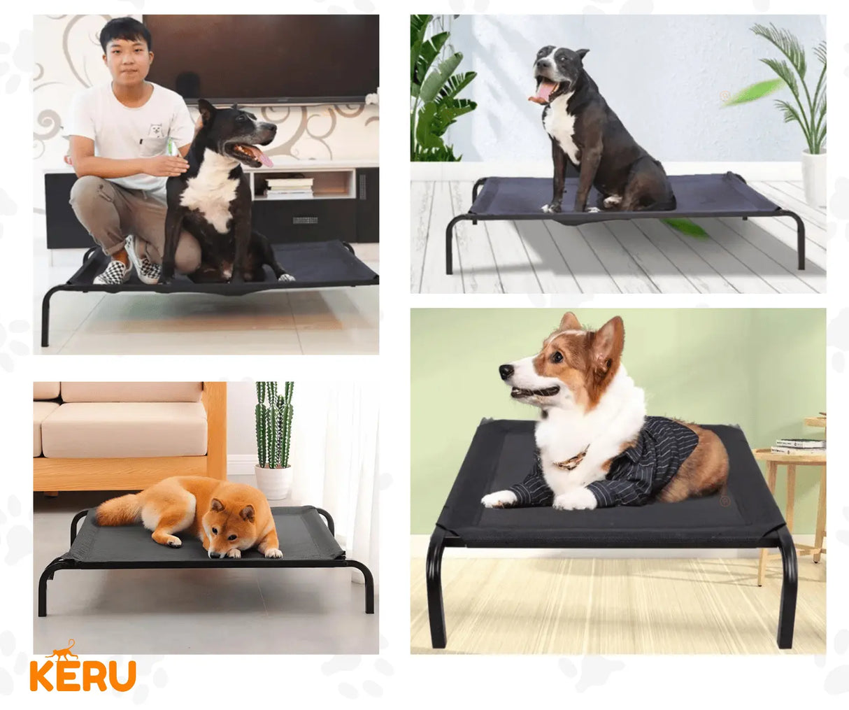 Cama Refrescante En Altura Para Perros y Gatos - Tallas Keru