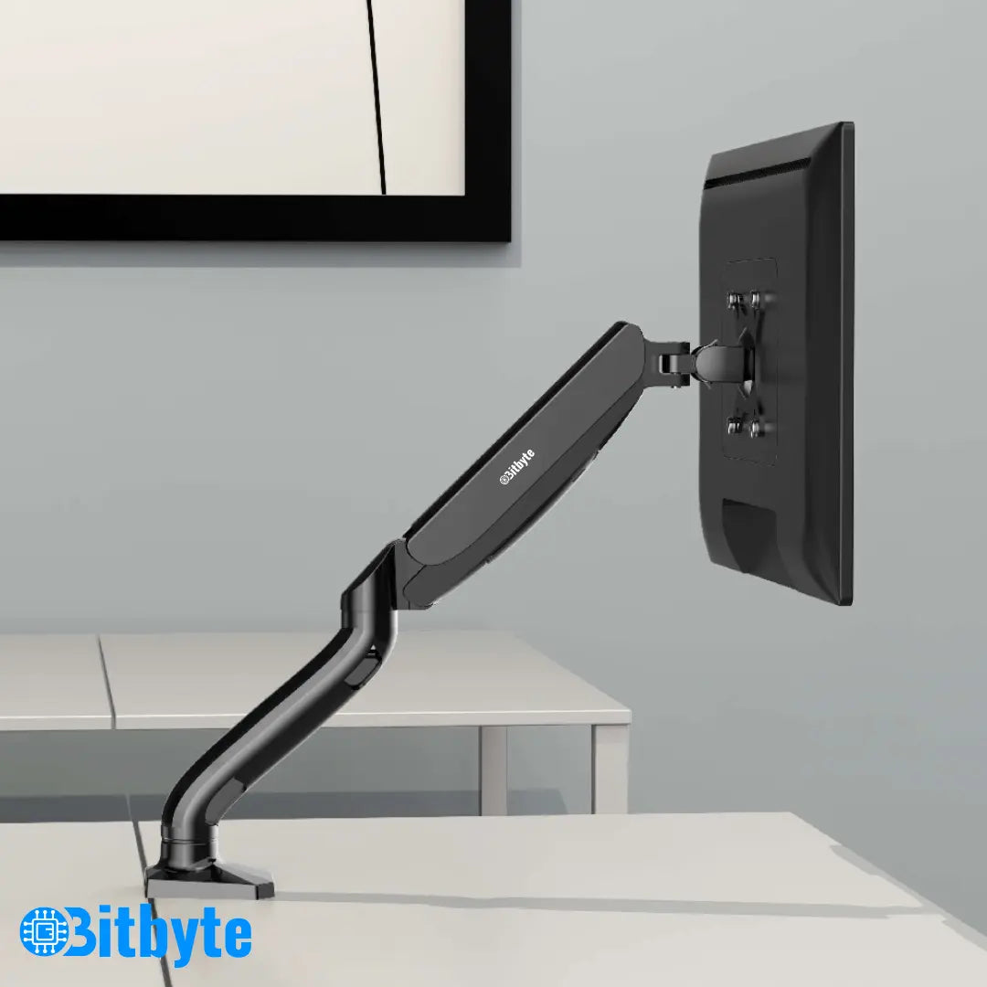 Soporte Monitor Escritorio 13 -32 Pulgadas Brazo Articulado Color Negro Bitbyte