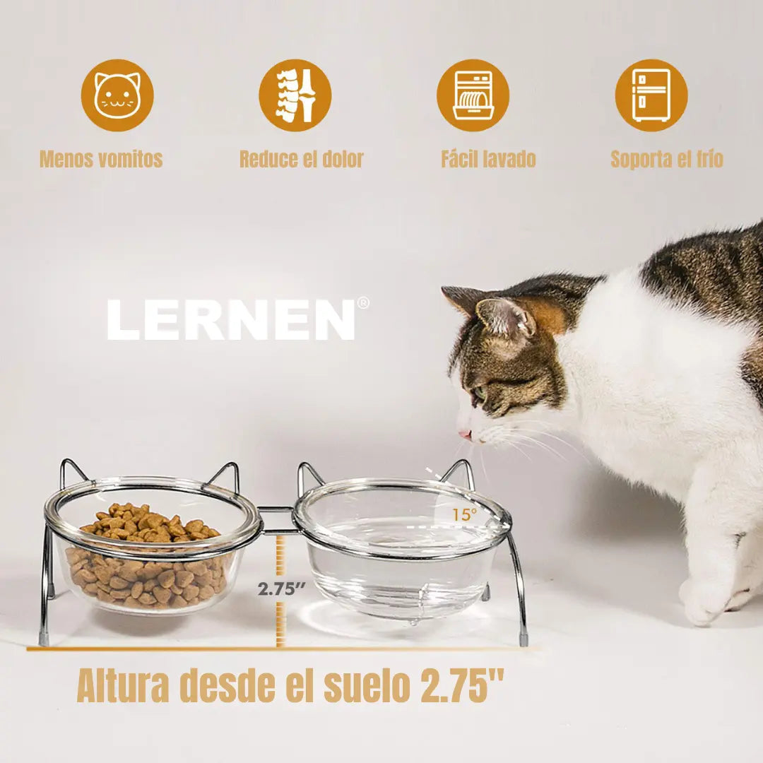 Comedero Bebedero Bowl doble - Gato Keru