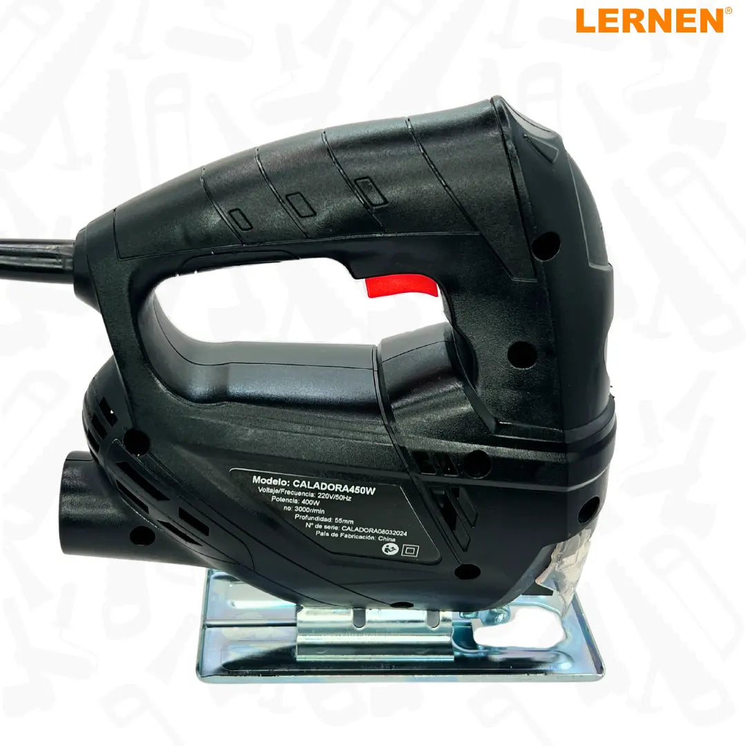 Sierra Caladora LERNEN - 400w 3000 Rpm Cuchillo 55mm + 10 Sierras Lernen