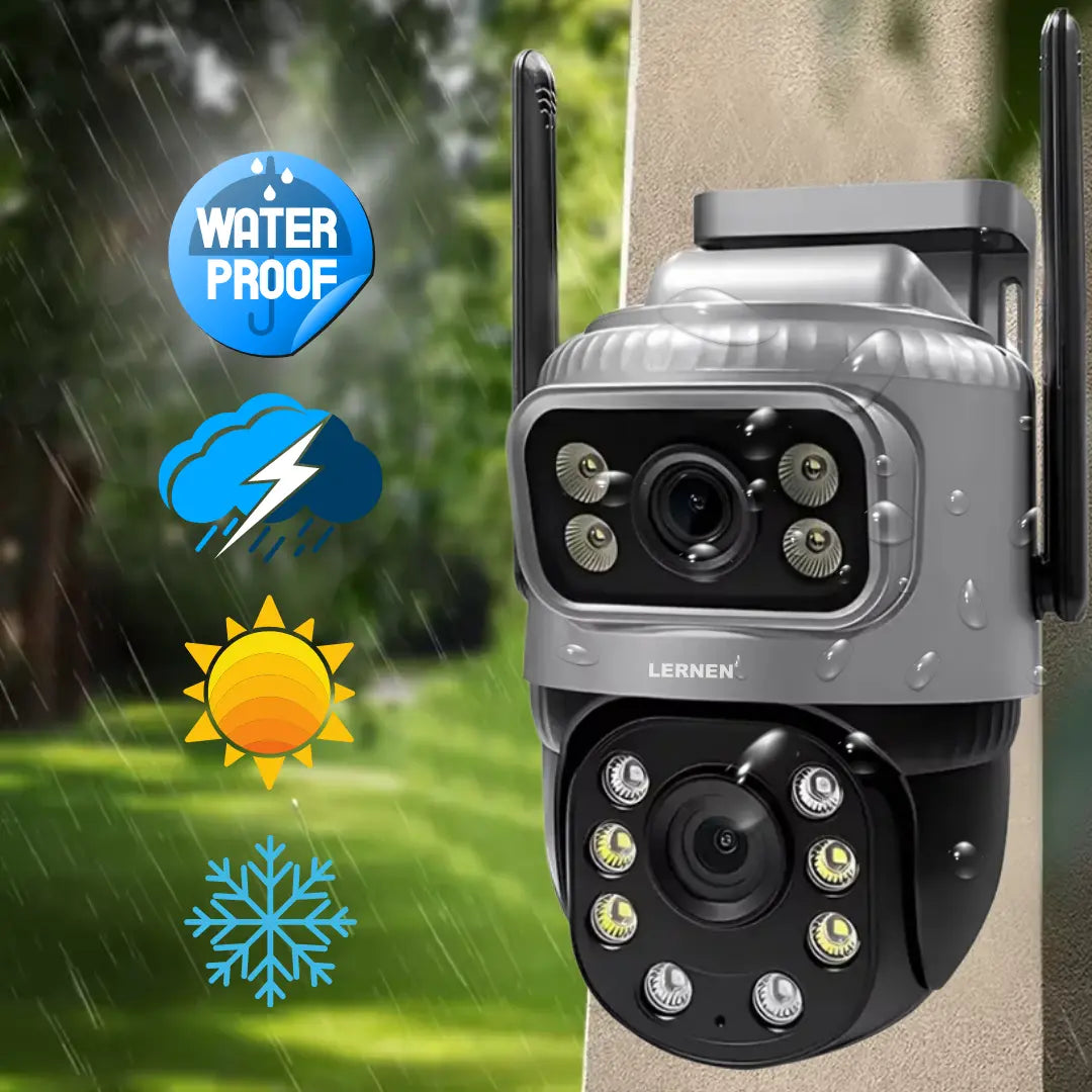 Cámara de seguridad Wifi Exterior Impermeable 3MP + SD 64 GB Lernen