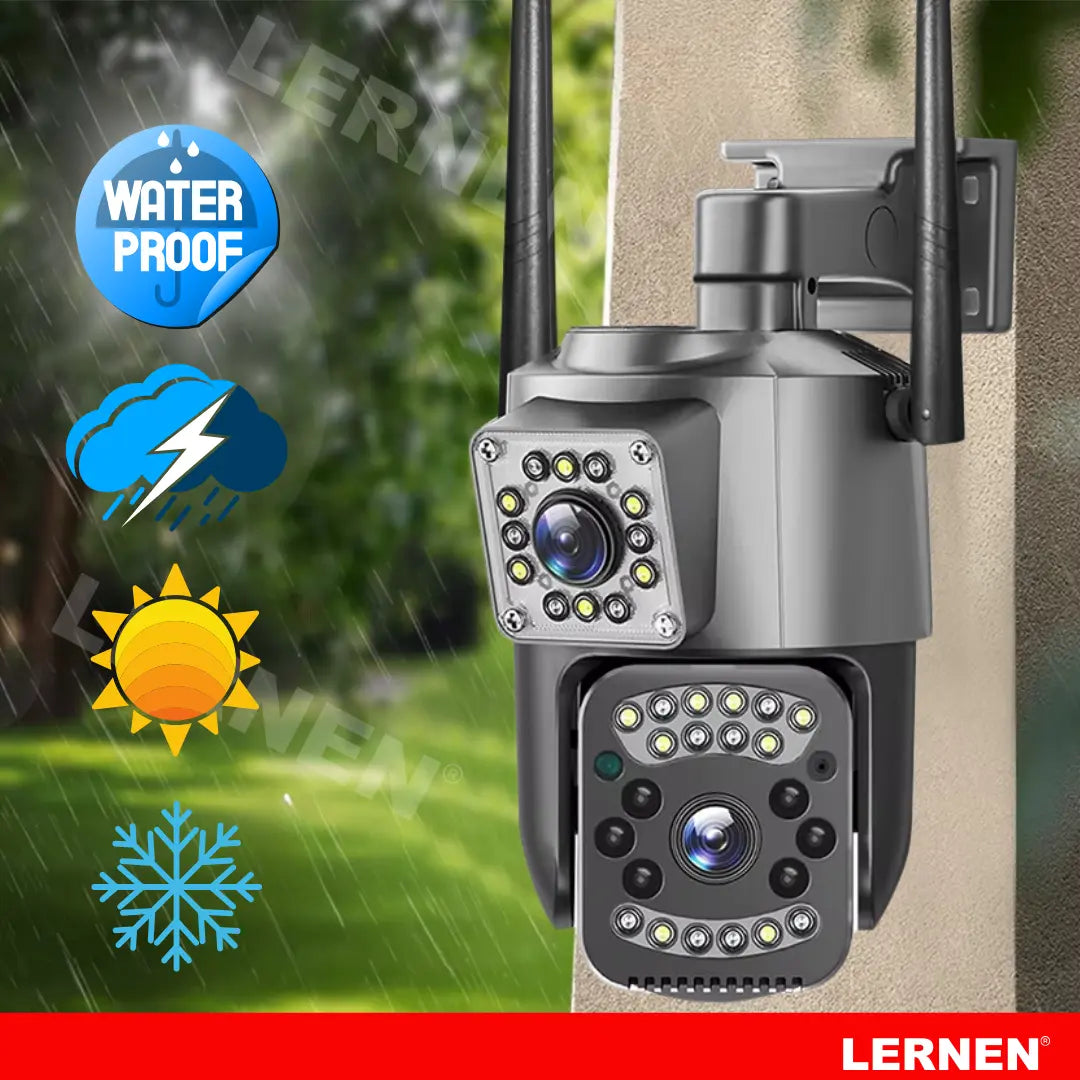 Cámara de seguridad Wifi Exterior Impermeable 4MP + SD 64 GB Lernen