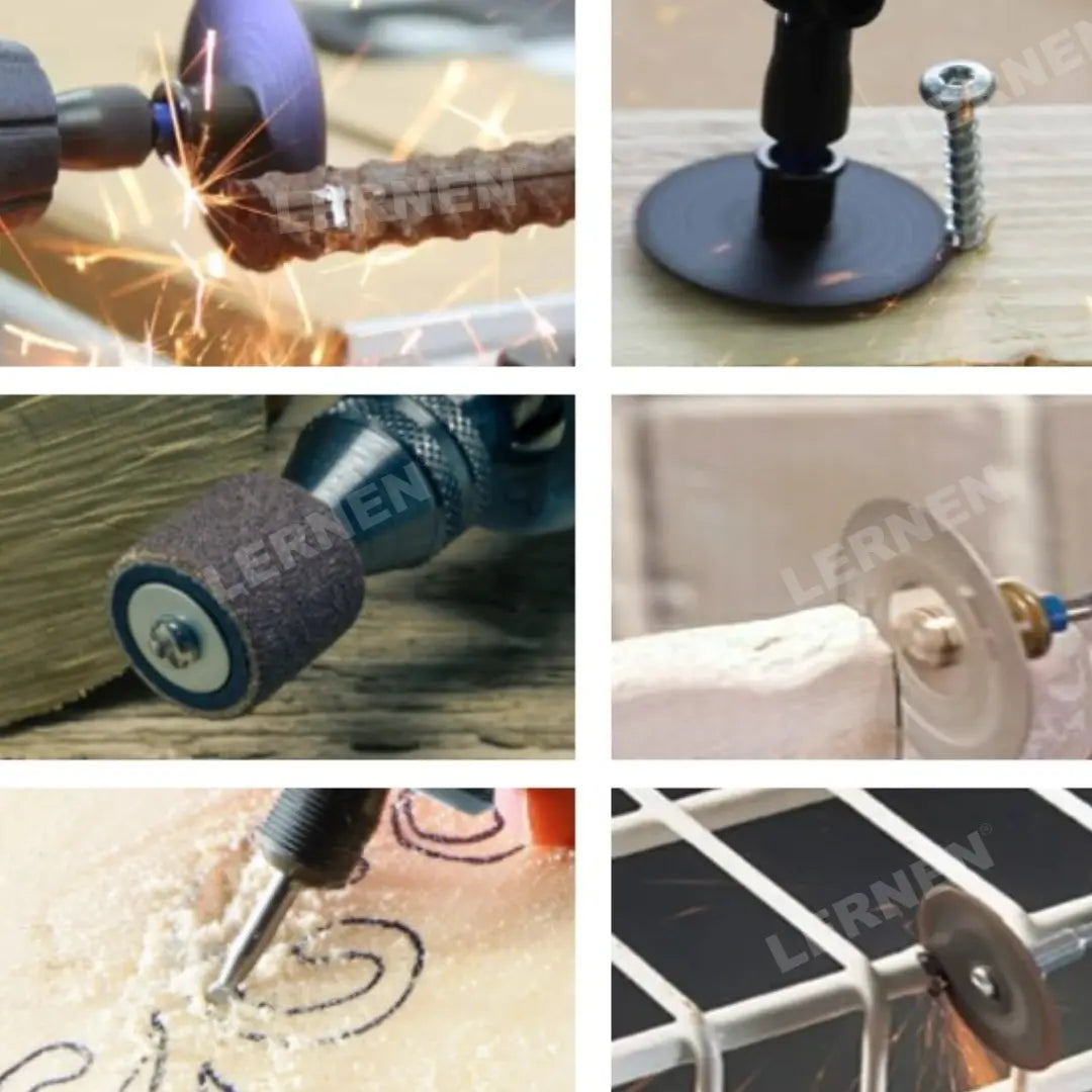 Herramienta Multipropósito Kit Minitorno Tipo Dremel 135w 211 Piezas Lernen