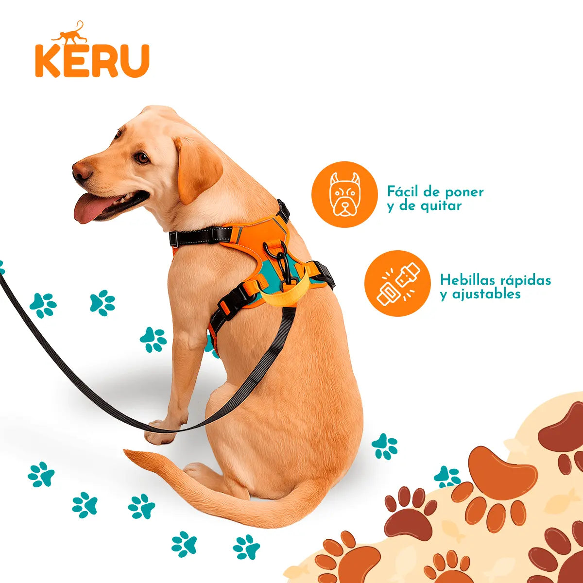 Arnes Mascota Naranjo - Varias Tallas Keru