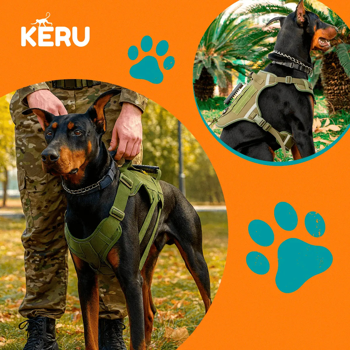 Arnes Mascota Verde - Varias Tallas Keru