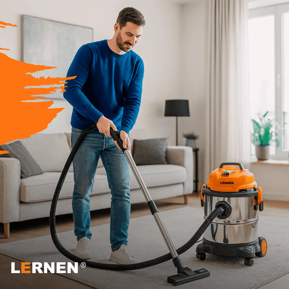 Aspiradora LERNEN Multifunción Metálica Polvo Agua 30 Litros 1500w Lernen