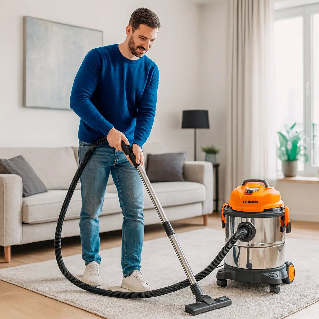 Aspiradora LERNEN Multifunción Metálica Polvo Agua 30 Litros 1500w Lernen